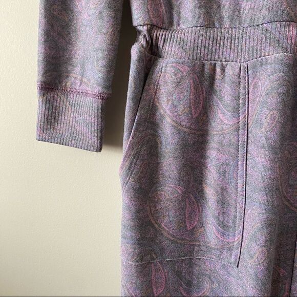 Nwot-Chaser-Purple Paisley Cozy Knit Jumpsuit - Picture 10 of 15